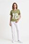 V-Neck Stone Detailed College T-Shirt - 4