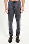Men's Slim Fit Navy Blue Knitted Trousers