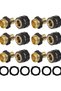 3/4 inch (approx. 1.9 cm) garden hose quick-connect, quick-connect garden hose accessories, male and female quick-release hose fittings (6-pack) - 3