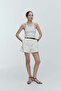 Belted twill shorts - 4