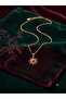 Red Necklace with Zircon Stones - 2