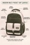 Water Resistant Satin Fabric Unisex Multi-Compartment Middle School,High School School Backpack Travel Bag - 4