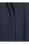 Lcw Vision Navy Blue Oversize Women's Jean Shirt - 7
