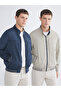 Plus Size Reversible Mock Neck Men's Jacket - 2
