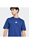 تي شيرت رجالي من Essentials Small Logo Single Jersey باللون الأزرق الداكن JF1093 - 5