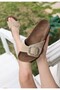 Zooy beige nubuck slippers - 2