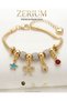 Women's Steel Charm Bracelet Premium Series with Ribbon Lock and Star Figure - 8