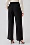 Women Regular Fit Stripe Wide Leg Pants, Black - 3