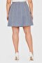 Women Textured Mini Skirt, Sage Blue - 2