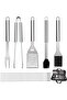 10-piece BBQ tool set - includes storage bag