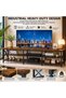Premium Modern TV Stand for 32-75 Inch TVs, Rustic Wooden Entertainment Center with 3-Tier Open Storage, Heavy-Duty Metal Frame, Media Console Table, 160 × 40 × 50 cm - 4