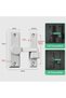 Door Latch with 90/180 Degree Rotation and Luminous Sliding Lock for Residences, Gates, Garages, and Gardens (White) - 2