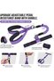 Elastic Foot-Pedal Pilates Resistance Band Trainer for Abdominals (Purple, 13.5-27kg) - 4