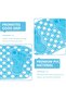 Bathroom foot massage non-slip mat, transparent blue, made of comfortable non-slip material, with foot pedal cleaning function, absorbent - 5