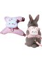 Dwarf rabbit harness with adjustable and breathable leash, pink, adjustable size, 1-3 kg, suitable for rabbits, guinea pigs, squirrels and small dogs.