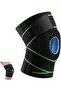Knee Support Brace Bandage with Elastic Spring Stables for Sports & Daily Training, Green, One Size