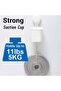 Suction cup wall-mounted toothbrush holder, self-draining shower suction cup, powerful suction cup toothbrush holder, suitable for bathrooms, white. - 2