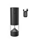 Electric pepper grinder, one-handed operation, adjustable coarseness, fast charging, includes USB charging cable, black (1 piece).