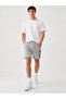 Men's Black Black Printed Elastic Waist Lace-Up Comfortable Fit Shorts