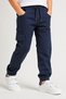 Boys' 100% Cotton White Polo Collar Badi & Jogger School Pants with Cargo Pockets and Ribbed Waistband Back to School - 6