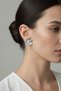 Shiny Gray Bijoux Earrings with Floral Motifs - Stylish and Modern Design - 2