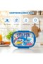 Cool Surfer Shark Kids 304 Stainless Steel Lunch Box 550ml, 3‑Compartment Removable Microwave‑Safe Inner Tray, Leak‑Proof Portable Food Container for Boys School Picnic Outdoor - 2