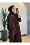 5005 طقم بنطلون ساندي مطوي باللون البني