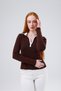 Women's Color Blocked Polo Neck Knitwear Blouse - 3