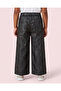 Girls Black Studded Wide Leg Jeans - 4