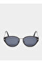 Black Semi Cat Eye Sunglasses - 3