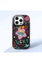 iPhone 16 Pro Compatible Case with Camera Protector Black Silicone Couple Phone Case with Heart Pattern