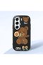 Tecno Camon 40 Compatible Case Camera Protector Black Silicone Couple Phone Case Bear Pattern