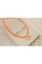 Ykl137 Marquette Stone Cord Knitted Necklace