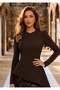 Mobile Crepe Blouse Detailed Sequin Embroidered Skirt Two-Piece Evening Dress - 2