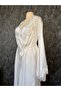Boxed Set of 2 White Long Dressing Gowns with Rose Details - 3