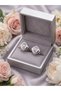 Modernist Swirl Square Shaped Silver Earrings - 4