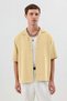 Yellow Lyocell Relax Fit Men's Shirt - 2