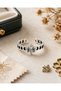 Adjustable Silver Color Women's Ring with Bee and Honeycomb Motifs - 2