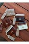 Nude Brown Shades Slim Women's Card Holder with Bow Accessory and Strap - 2