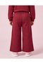 Girls Burgundy Wide Leg Track Pants - 4