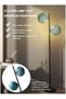 Modern Double-Bulb Floor Lamp with Turquoise Glass Shades – Black Metal Standing Lamp, Weighted Round Base, Elegant Lighting for Living Room, Bedroom & Office - 4