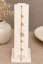 Gold Color Multi Zircon Stone Detailed Adjustable Steel Women's Bracelet - 2