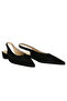 Black Suede Women's Heeled Shoes - 3