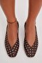 Siena Women's Polka Dot Brown Square Toe Ballerina Slingback - 5