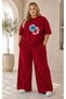 Calle Women's Plus Size Premium Oversize Cotton 2-Piece Tracksuit Set Casual Comfortable Streetwear S m L XL 2XL 3XL 4XL 5XL 6XL 7XL