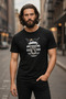Oversize Black Printed T-Shirt 100% Cotton Rock Pattern Crew Neck Casual Short Sleeve