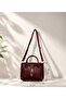 Leather Look Crossbody and Shoulder Bag with Lock Detail - 3
