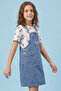 Stitch Printed T-Shirt and Dungaree Dress Set - 3