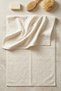 La Notte Flora King Velvet Hand Towel Cream 50X90 cm - 4