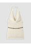 Beige Halter Neck Belted Blouse - 3